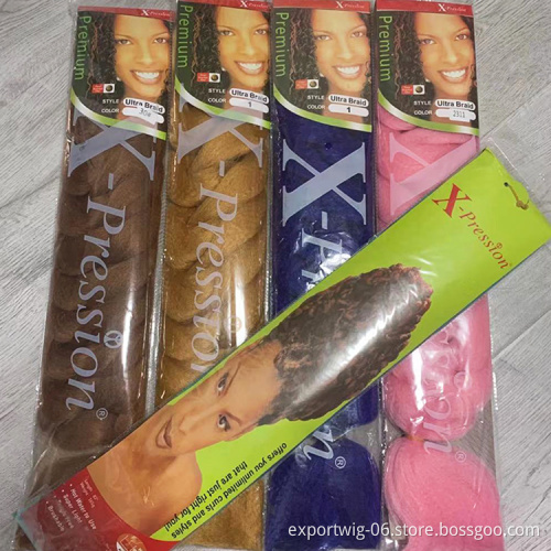 Ultra Braid hair Extension Synthetic Jumbo Braiding Expression attachment crochet braiding hair